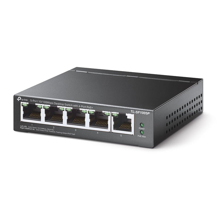 TP-Link TL-SF1005P 5-Port 10/100Mbps with 4-Port PoE+ Unmanaged Switch - ACE Peripherals