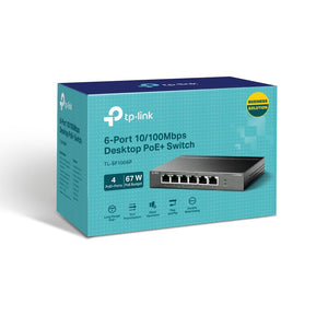 TP-Link TL-SF1006P 6-Port 10/100Mbps 250m Long Range PoE Switch with 4-Port PoE+ Unmanaged Switch - ACE Peripherals