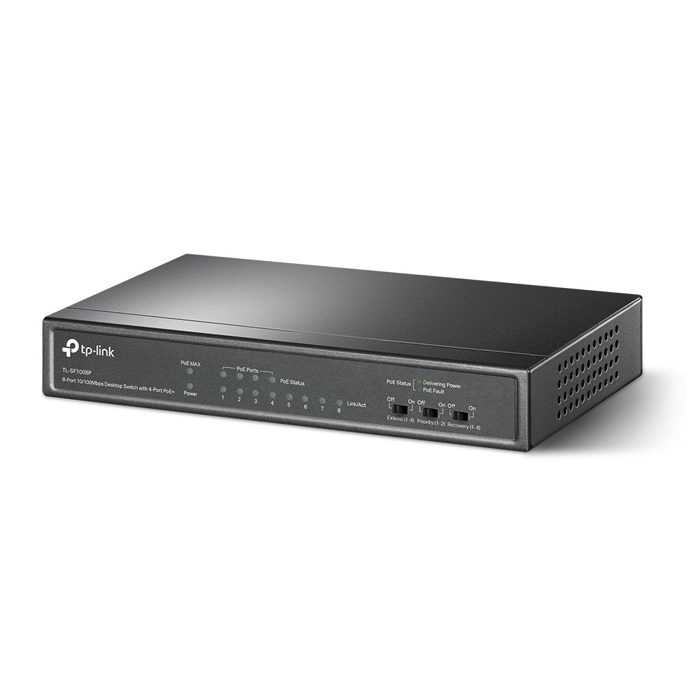 TP-Link TL-SF1008P 8-Port 10/100Mbps with 4-Port PoE+ Unmanaged Switch - ACE Peripherals