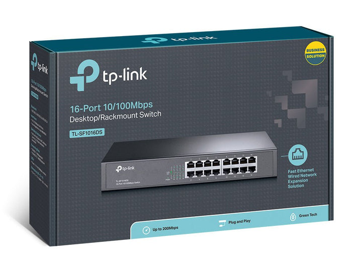 TP-Link TL-SF1016DS 16-Port 10/100Mbps Unmanaged Switch - ACE Peripherals