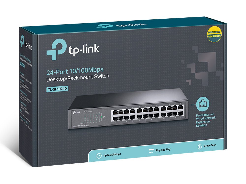 TP-Link TL-SF1024D 24-port 10/100Mbps Unmanaged Switch - ACE Peripherals