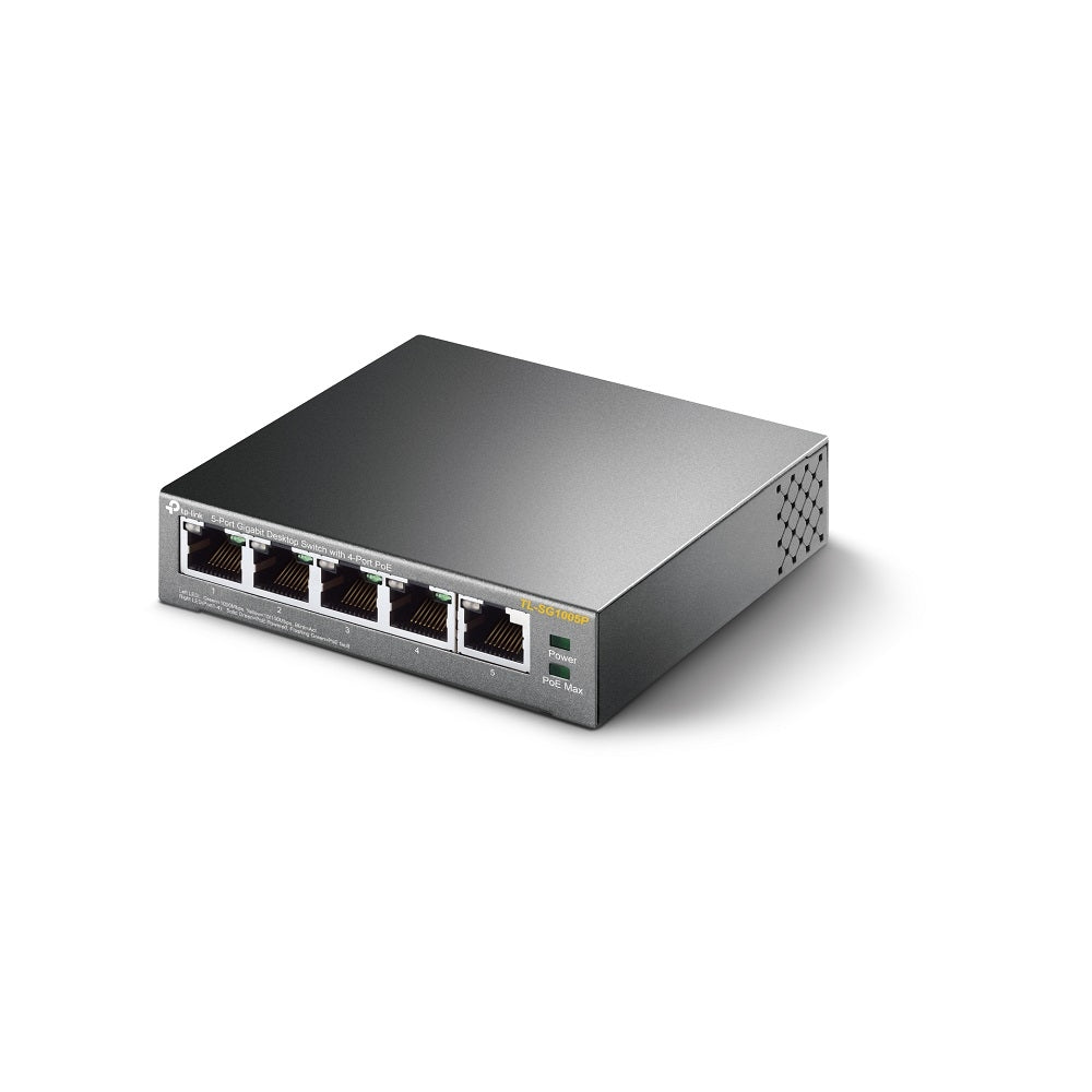 TP-Link TL-SG1005P 5-Port Gigabit with 4-Port PoE Unmanaged Switch - ACE Peripherals