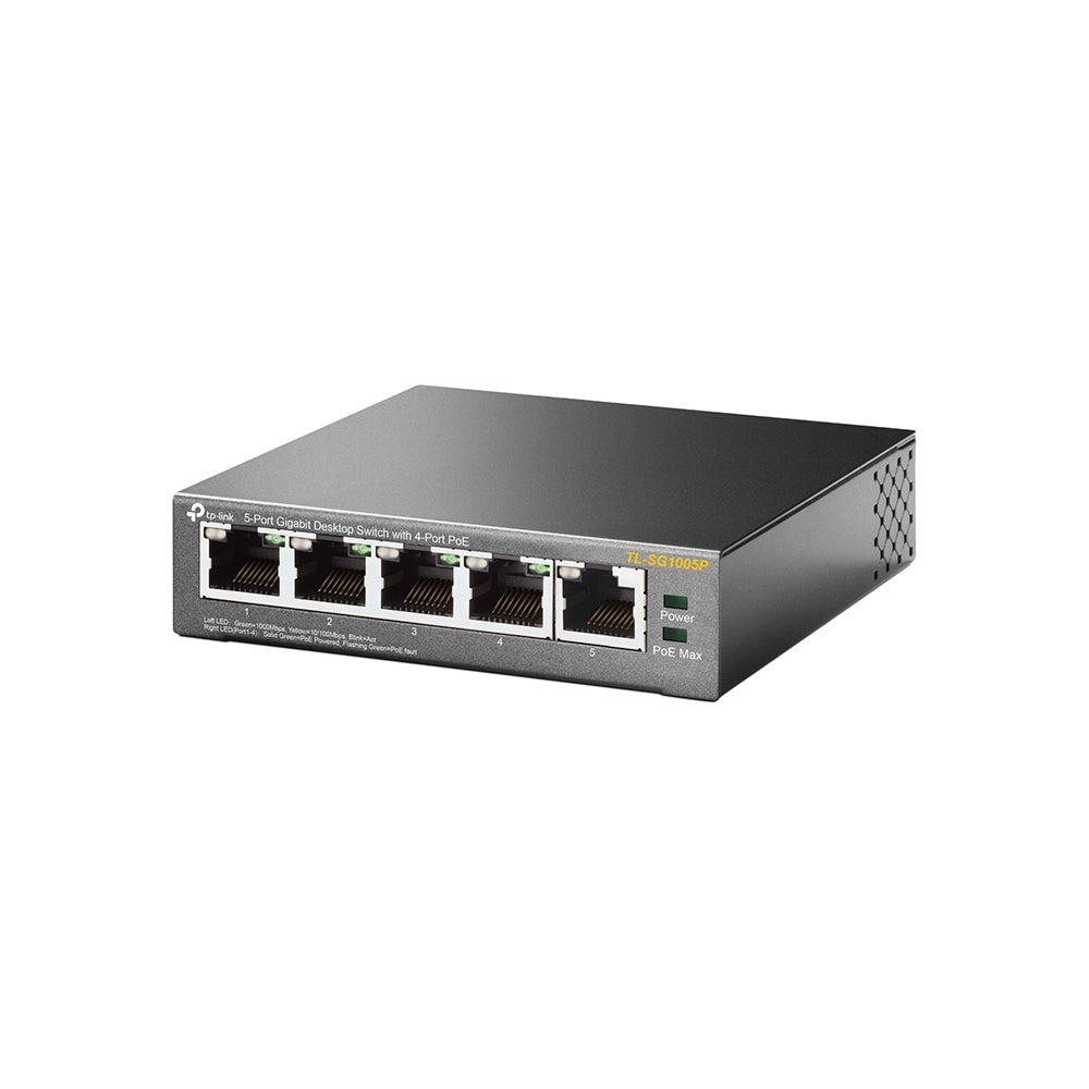 TP-Link TL-SG1005P 5-Port Gigabit with 4-Port PoE Unmanaged Switch - ACE Peripherals