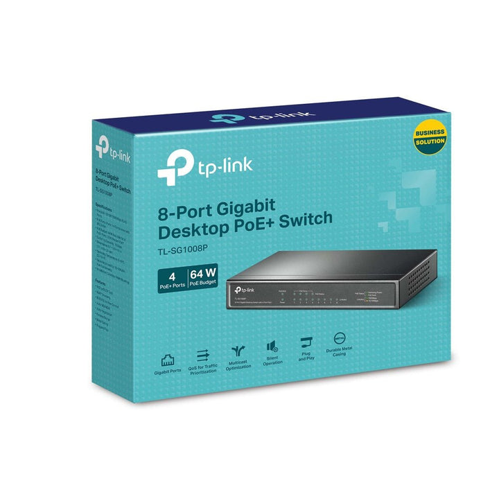 TP-Link TL-SG1008P 8-Port Gigabit with 4-Port PoE+ Unmanaged Switch - ACE Peripherals