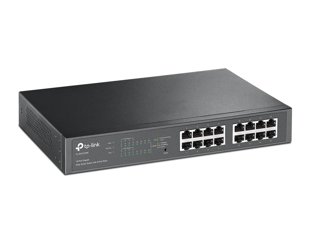 TP-Link TL-SG1016PE 16-Port Gigabit Easy Smart PoE Switch with 8-Port PoE+ - ACE Peripherals