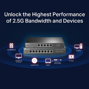 TP-Link TL-SG108-M2 8-Port 2.5G Unmanaged Switch - ACE Peripherals