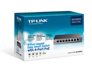 TP-Link TL-SG108PE 8-Port Gigabit Easy Smart Switch with 4-Port PoE - ACE Peripherals