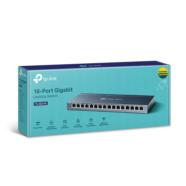 TP-Link TL-SG116 16-Port Gigabit Unmanaged Switch - ACE Peripherals