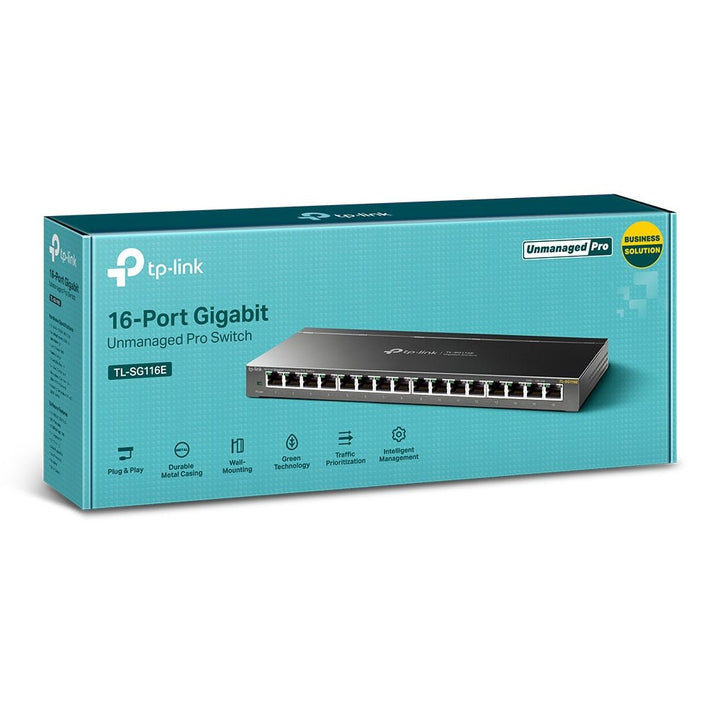 TP-Link TL-SG116E 16-Port Gigabit Easy Smart Switch - ACE Peripherals