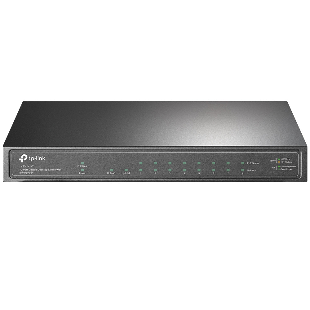 TP-Link TL-SG1210P 10-Port Gigabit with 8-Port PoE+ Unmanaged Switch - ACE Peripherals