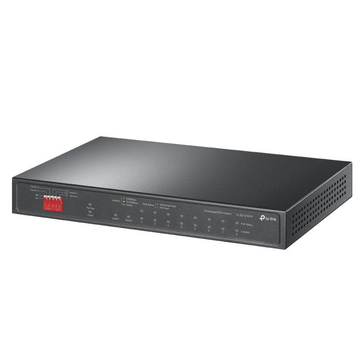 TP-Link TL-SG1210PP 10-Port Gigabit with 6-Port 250m Long Range PoE+ and 2-Port PoE++ Unmanaged Switch - ACE Peripherals