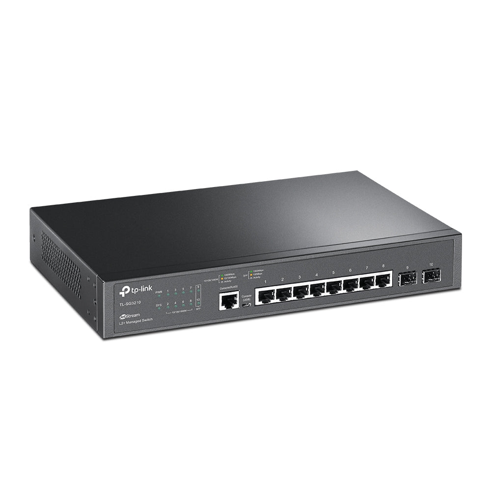 TP-Link TL-SG3210 JetStream 8-Port Gigabit L2+ Managed Switch with 2 SFP - ACE Peripherals