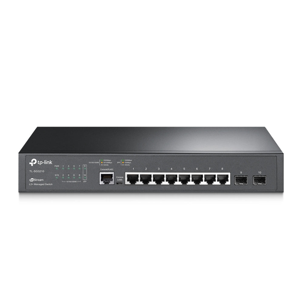 TP-Link TL-SG3210 JetStream 8-Port Gigabit L2+ Managed Switch with 2 SFP - ACE Peripherals