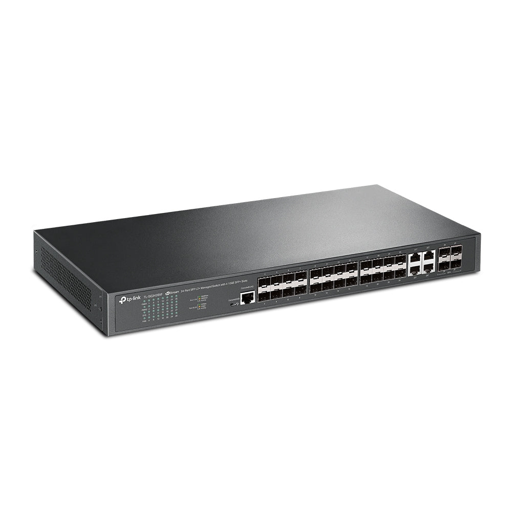 TP-Link TL-SG3428XF JetStream 24-Port SFP L2+ Managed Switch with 4 10GE SFP+ - ACE Peripherals