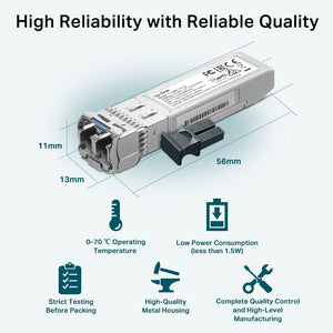 TP-Link TL-SM5110-LR 10GBase-LR SFP+ LC Transceiver - ACE Peripherals