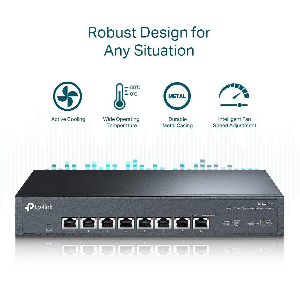 TP-Link TL-SX1008 8-Port 10G Unmanaged Switch - ACE Peripherals