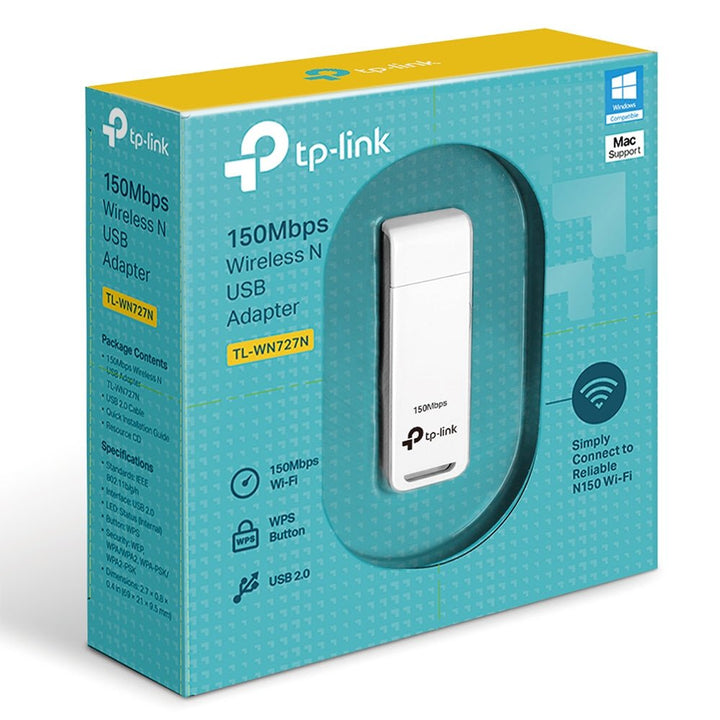 TP-Link TL-WN727N 150Mbps Wireless N USB Adapter - ACE Peripherals