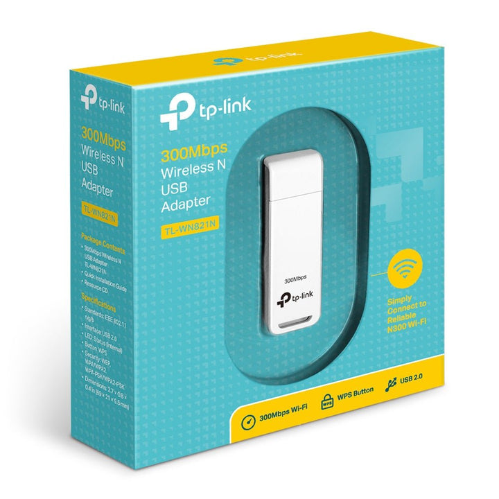 TP-Link TL-WN821N 300Mbps Wireless N USB Adapter - ACE Peripherals