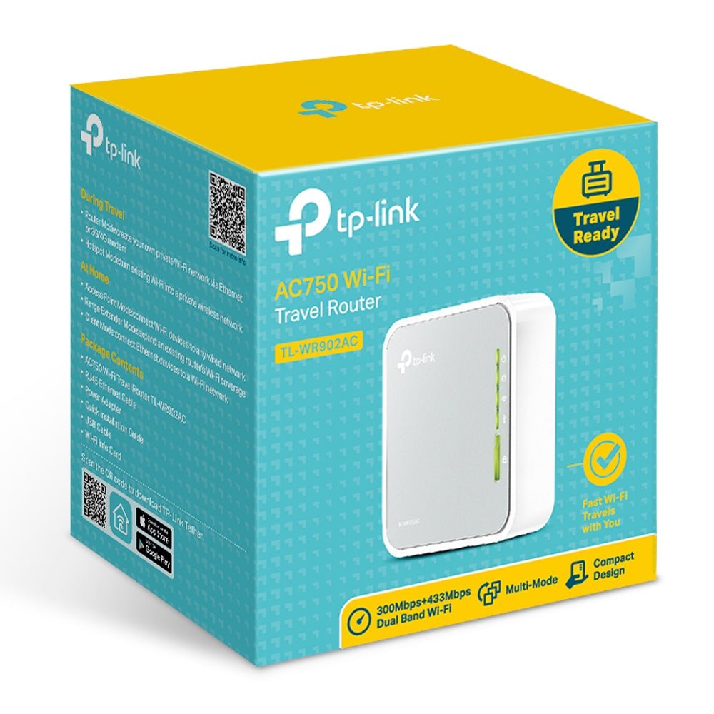 TP-Link TL-WR902AC AC750 Mini Pocket Wi-Fi Router for Travel