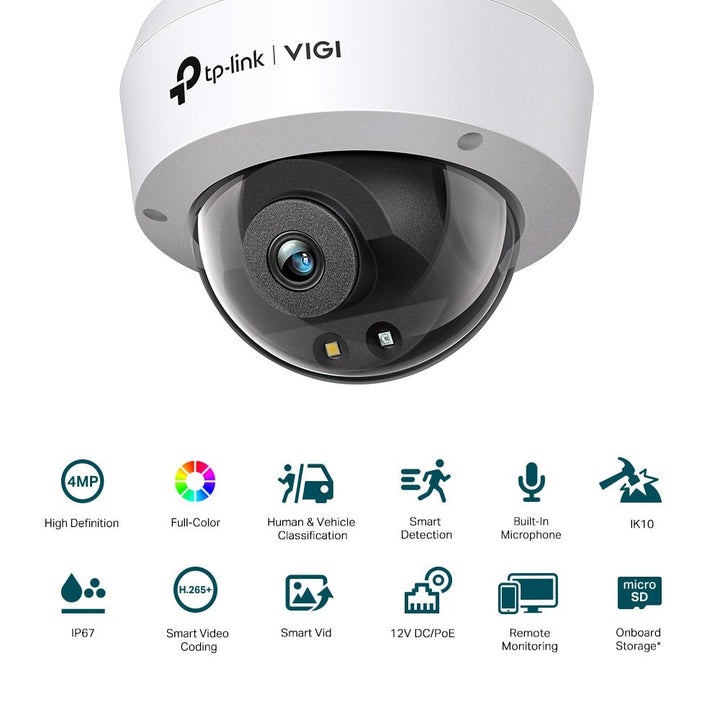 TP-Link VIGI C240 4MP Full-Color Dome Network Camera - ACE Peripherals