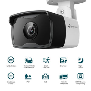 TP-Link VIGI C320I 2MP Outdoor IR Bullet Network Camera - ACE Peripherals