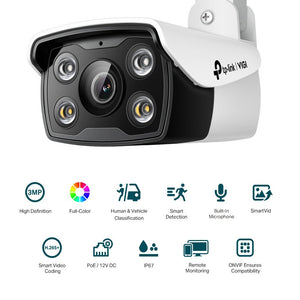 TP-Link VIGI C330 3MP Outdoor Full-Color Bullet Network Camera - ACE Peripherals