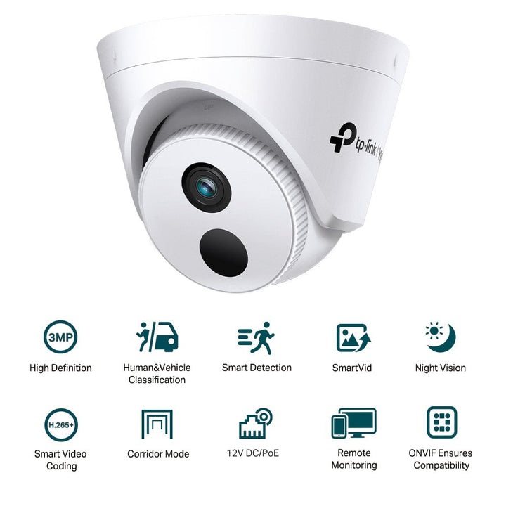 TP-Link VIGI C430I 3MP IR Turret Network Camera - ACE Peripherals