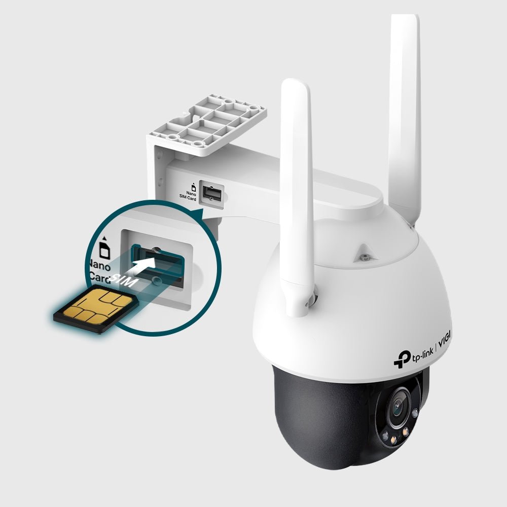 TP-Link VIGI C540-4G 4MP Outdoor Full-Color 4G Pan Tilt Network Camera - ACE Peripherals