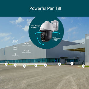 TP-Link VIGI C540S 4MP Outdoor ColorPro Night Vision Pan Tilt Network Camera - ACE Peripherals