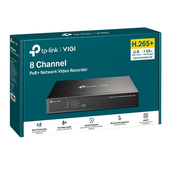 TP-Link VIGI NVR1008H-8P 8 Channel PoE+ Network Video Recorder - ACE Peripherals