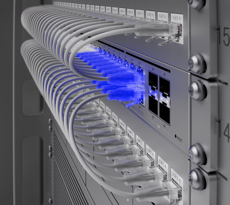 Ubiquiti UACC-Cable-Patch-EL Etherlighting rack deployment view 1