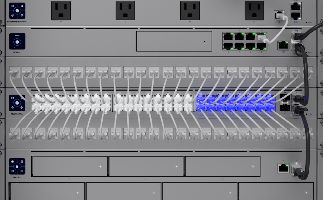 Ubiquiti UACC-Cable-Patch-EL Etherlighting rack deployment view 3