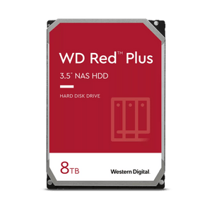 WD Red Plus 8TB NAS hard drive front view