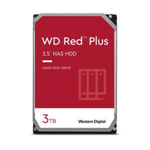 WD Red Plus 3TB NAS hard drive front view